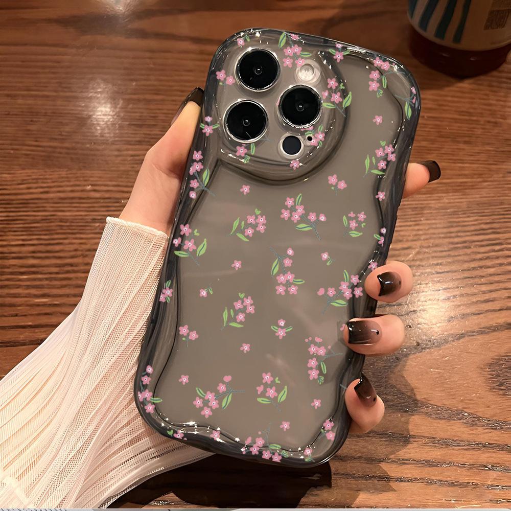 Shrimp skin hot explosion fresh small floral mobile phone case iPhone13 niche non-collision anti-drop silicone case Apple 16pm