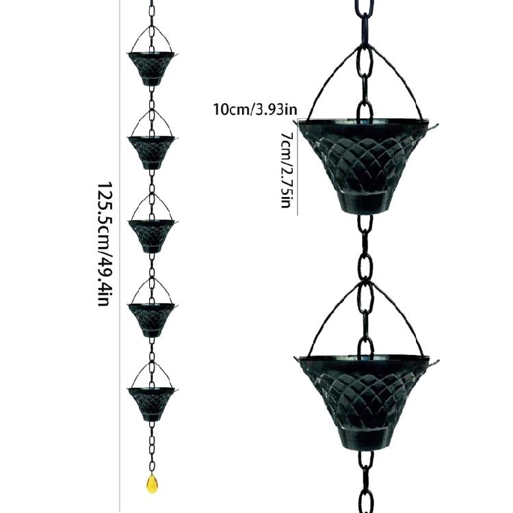 Weather Resistant Rain Chain Rusts Proof Chain Decoration Hangings for Outdoor Courtyards Garden