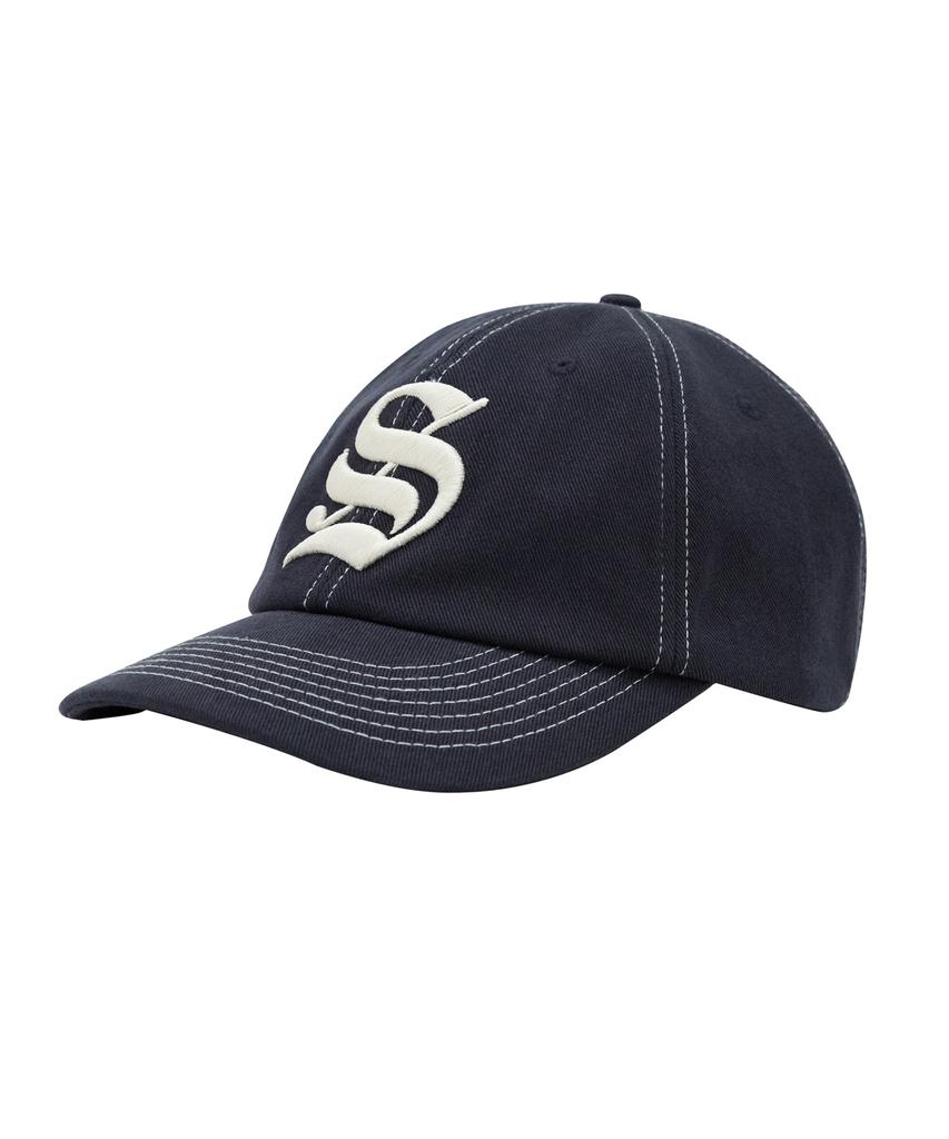 1993STUDIO Volume Embroidery Camp Cap_Navy