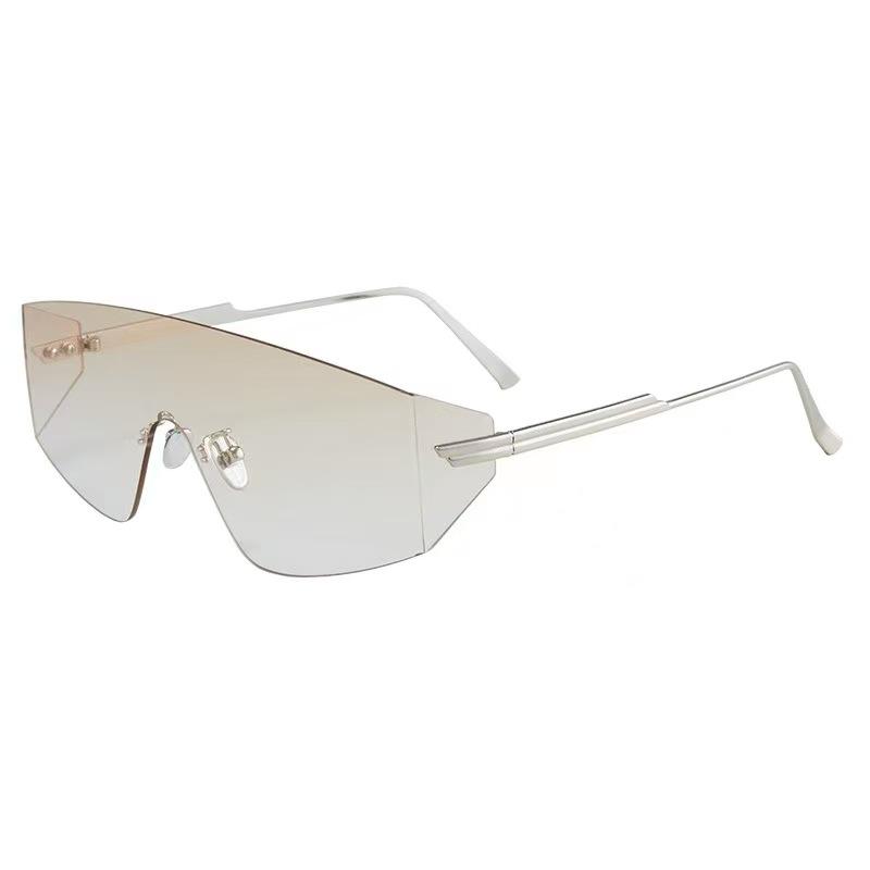 

European American Style Sunglasses for Men Punk Rimless Outdoor Bicycling Sun Glasses Men Stylish Sun Glass for Women
