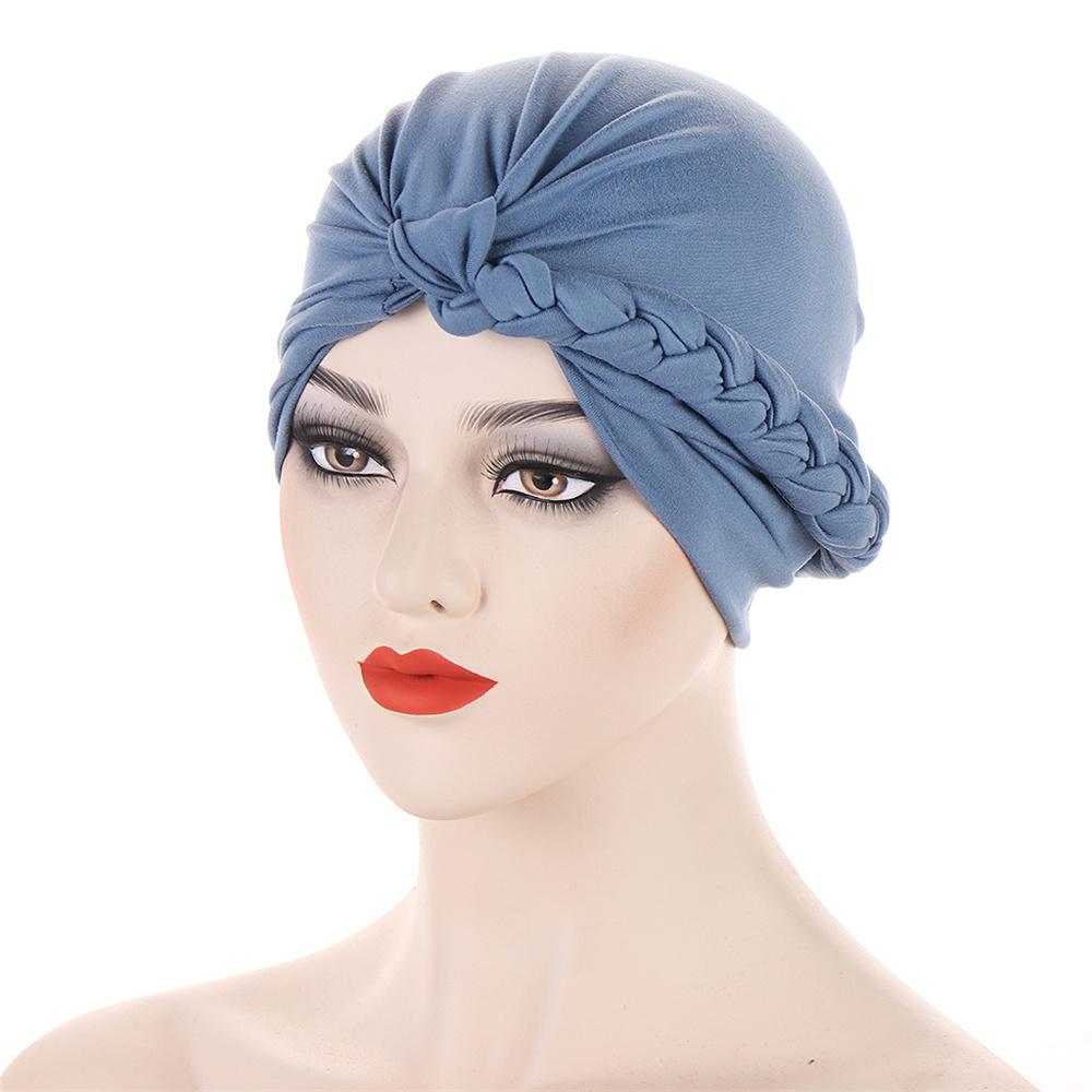 Nové dámské zlaté stříbrné turbanové čepice chemo bandana hidžáb plisovaná indická čepice turbante klobouk dámský šátek na vlasy muslimská pokrývka hlavy