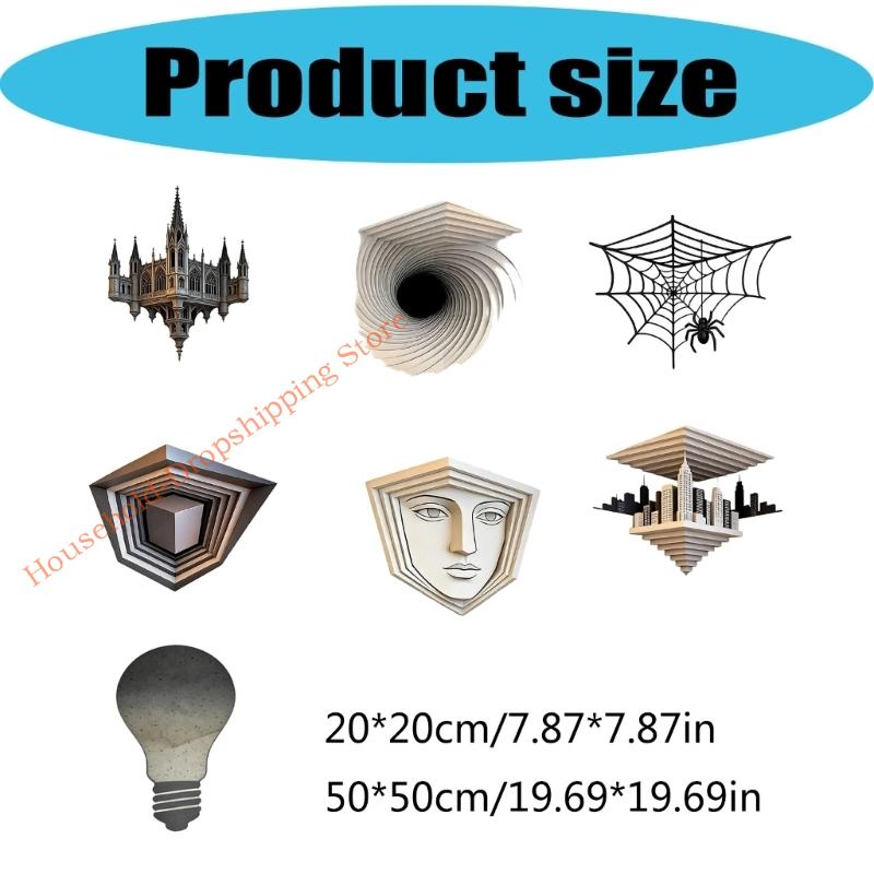 Multipurpose 3D Illusion Corner Decors Sticker Offering Quick Application Process Fade Resistant Design Suitable For Creative Ho