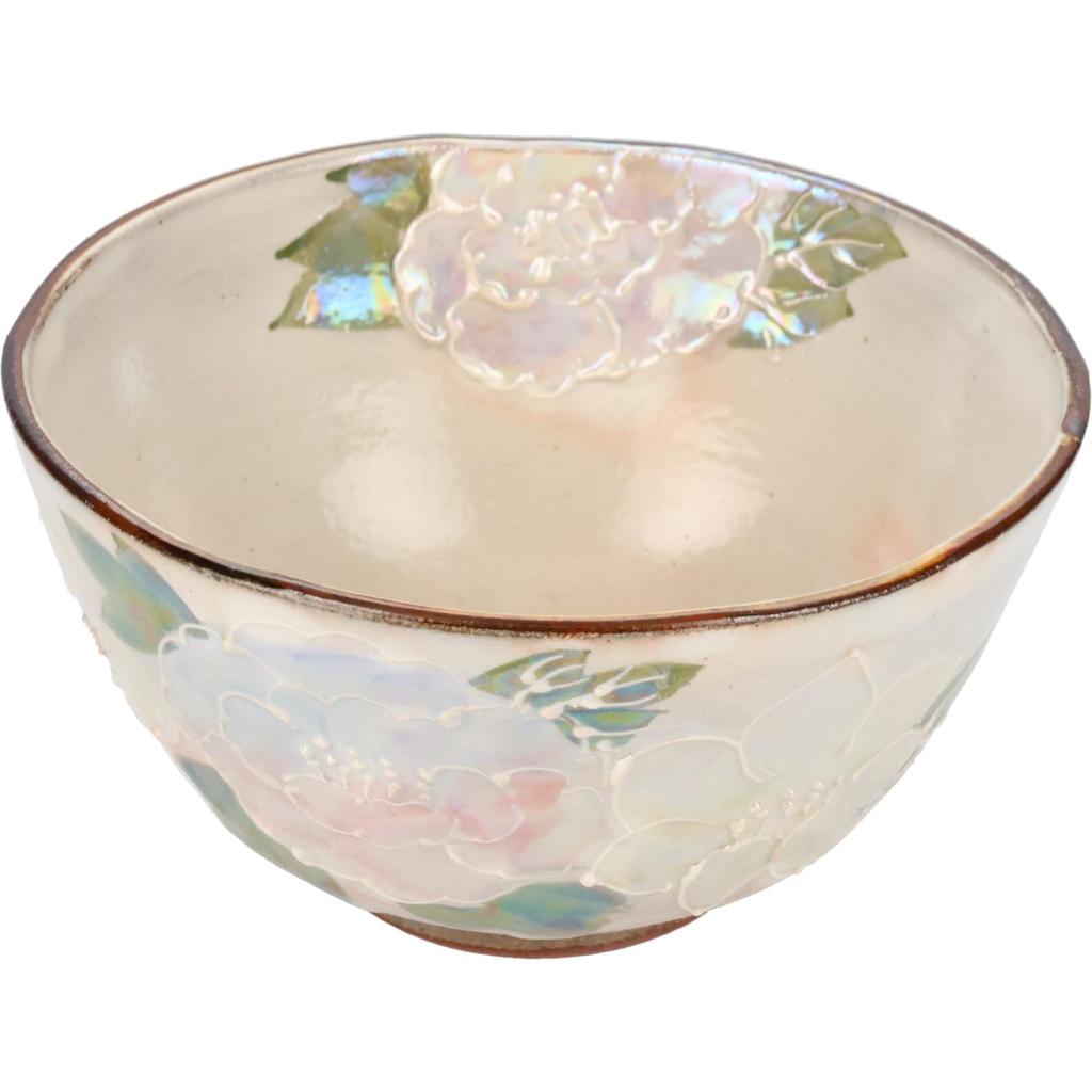 Kyoyaki, Kiyomizu-yaki, Shunzan Kiln, Tea Bowl/Rice Bowl, Approx. 12 X 6 Cm, Luster Flower Pattern, Made In Japan, Product Number 276072