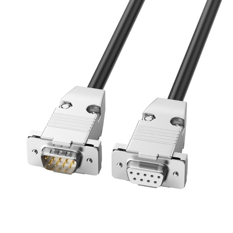 Gold Plated DB9 Serial Straight Connection Cable 28AWG Male Female 9-pin RS232 Data Wire Line for Computers