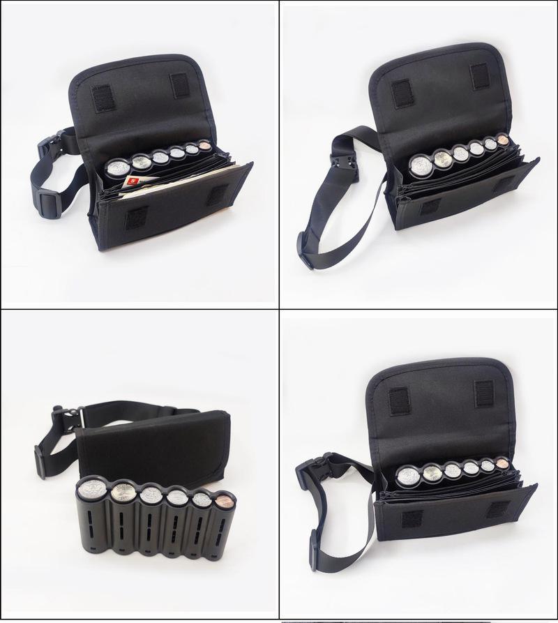 USD Coin Tube 600D Oxford Cloth Fanny Pack – Wallet Storage & Change Bag
