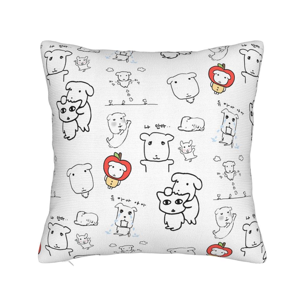 Cute GANADI Pillow Cover Print Cushion Cover Novelty Pillow Case For Living Room Sofa
