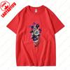 Gotische Schlange und Blumen T-Shirt Künstlerischer Retro Gothic Stil Florale Ästhetik Grafik T-Shirts Herren Damen Baumwolle Klassisches Tee