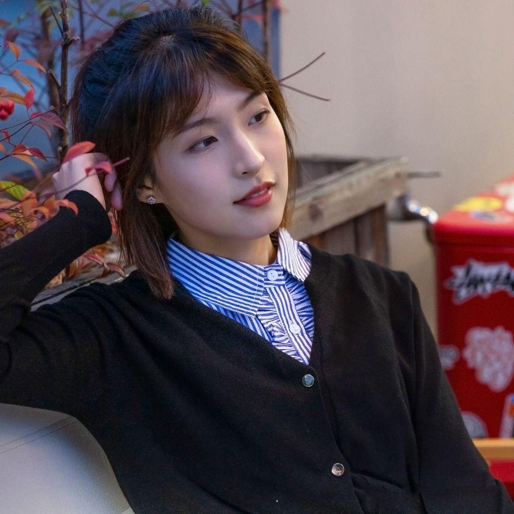 

Blouse Tops For Girl For Women Denim Neckline Shirt Collar Fake Collar Clothing Decoration B-Denim