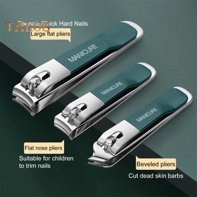 4 pezzi/set tagliaunghie dei piedi tagliaunghie con custodia in ecopelle affilato e robusto bordo curvo tagliaunghie professionale in acciaio inossidabile set da viaggio