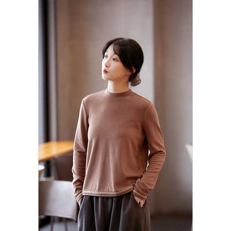 

Women s Retro Autumn Knit Shirt - Soft, Warm, Versatile in Six Colors Large