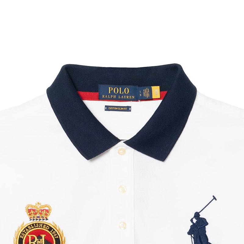Polo Ralph Lauren Embroidered Patchwork Cotton Polo Shirt Men Tops Multicolor 710790853-003