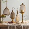 BEPAN Retro European Candlestick Iron Art Golden Homestay Light Luxury Candlestick Terrace Restaurant Romantic Decoration Ornament