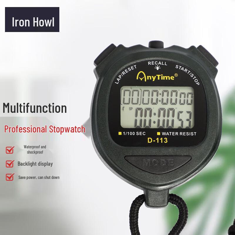 Multifunction Luminous Electronic Sports Stopwatch Timer