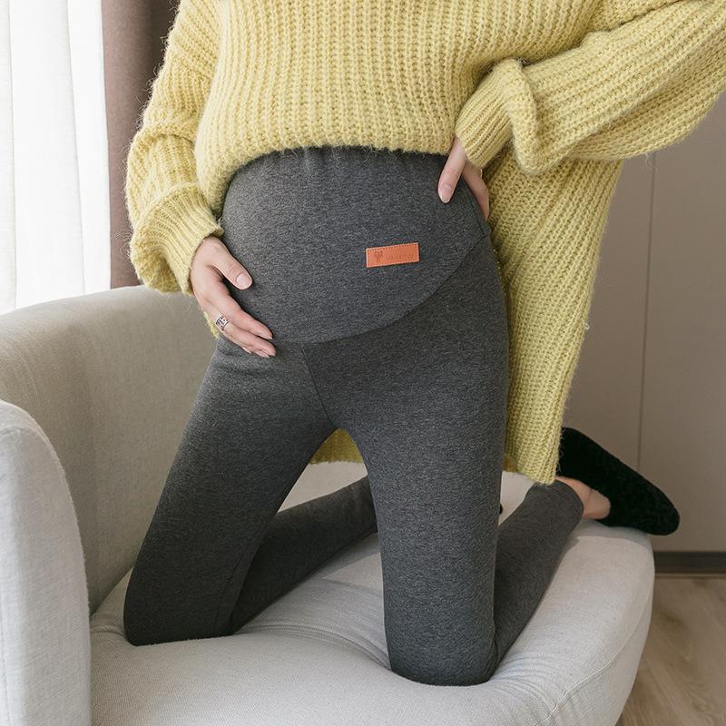 

Реальное фото, леггинсы для беременных, брюки, зимняя одежда, начес и утолщенные универсальные термохлопковые брюки, модели для осени и зимы стройнят 2XL темно-серого