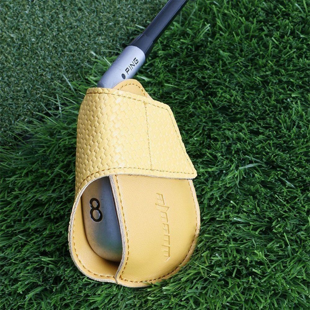 PU Leather Golf Iron Headcovers Golf Training Equipment Wear Resistant Golf Club Head Cover Dustproof Waterproof