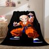 1PC Krillin  Print Flannel Blanket, High quality All Seasons, Home Decor, Warmth and Comfort, Perfect for Christmas Gifts
