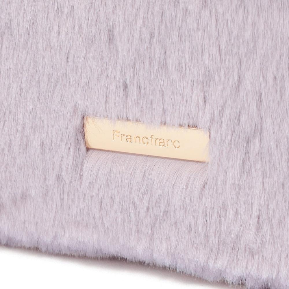 Franc Franc Eco Fur Pouch Pink L