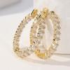 Earrings Copper Inlaid with Zirconium Fashion Versatile Personality Circle Ear Buckle Luxury