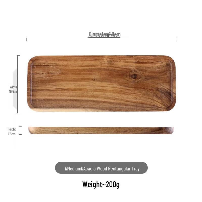 Acacia Wood Rectangular Serving Tray