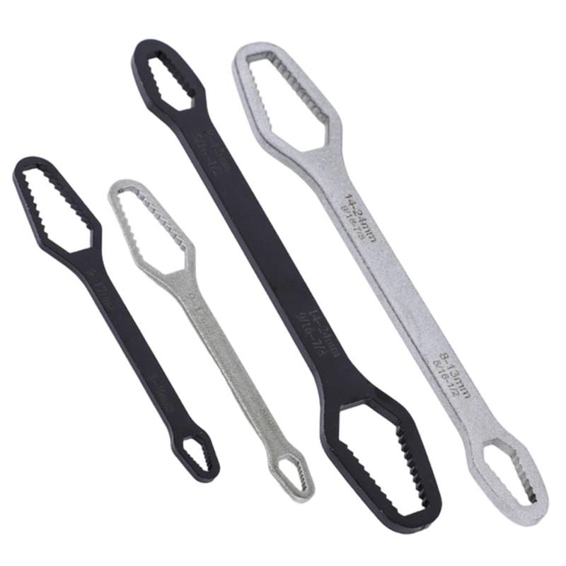 Professional SelfAdjusting Spanner Set Of 4 Carbon Steel Wrenches For 8-24Mm/3-17Mm Nuts Mechanics DIY Enthusiasts 1