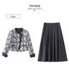 Spring 2025 Women's Embroidered Two-Piece Set: Short Jacket & Half Skirt