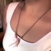 Modern Coral Ceramic Jewelry Necklace Adjustable Clavicle Chain Comfortable Wear Jewelry for Daily Use or Celebrations
