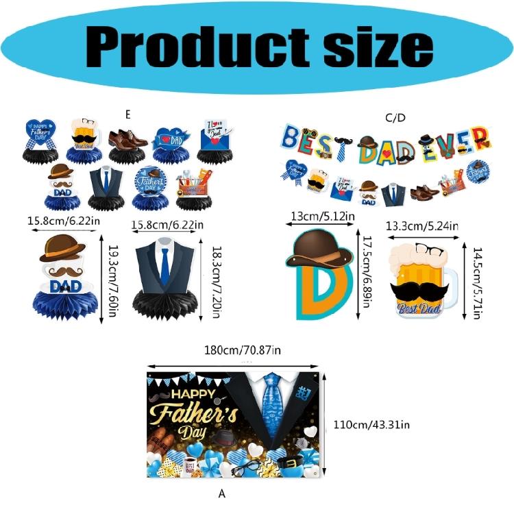 Customizable Father's Day Celebration Decoration With Bright Color Large Backdrop Banners Accessories