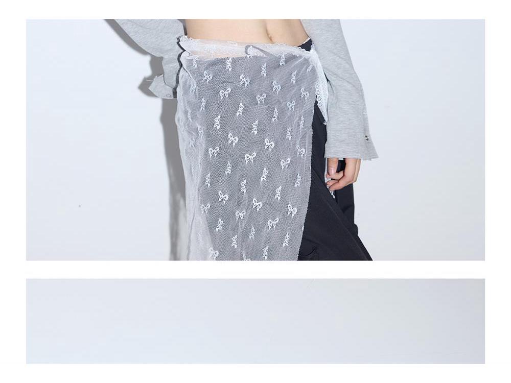 2025 Grey Women's Slim-Fit Long-Sleeve Short Top - Stylish Autumn Design