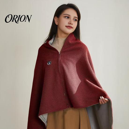Graphene Heating Pad USB Heated Shawl Blanket, 3-Level Adjustable Temp, Wearable Warming Wrap Cozy Winter Blanket for Home Shoulder Waist Knee,
