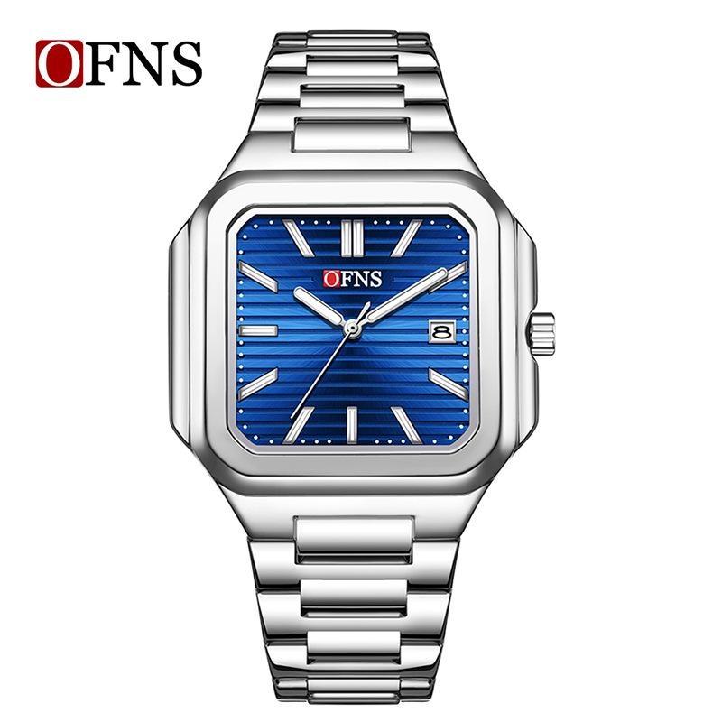 Luxury Square Fashion Man Wristwatch Waterproof Luminous Date Quartz Men's Watches Stainless Steel Men Watch Reloj