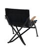 Snow Peak Low Chair Short Black Chair for Outdoor Camping and Decks LV-093-AZ