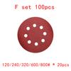 5inch 8 Hole 125mm Sanding Paper Set Screen Discs Woodworking Metal Grinding Disc Abrasive Polishing Tool 40/80/100/120/2000Grit