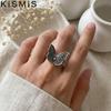 Vintage Carved Butterfly Engagement Ring Women Fashion Silver Anniversary Party Gift Jewelry Accessories