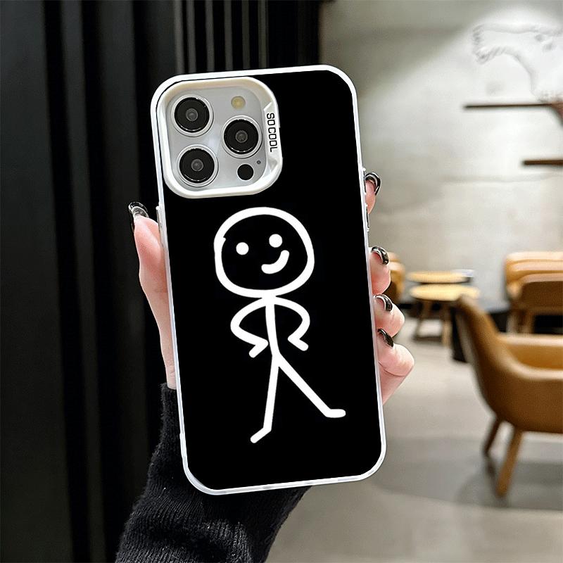 Funny Stickman Matchman Shockproof Phone Case for iPhone 17 Air 16 16E 15 Pro Max 14 Plus 13 Mini 12 Back Cover Anti Fall Fundas