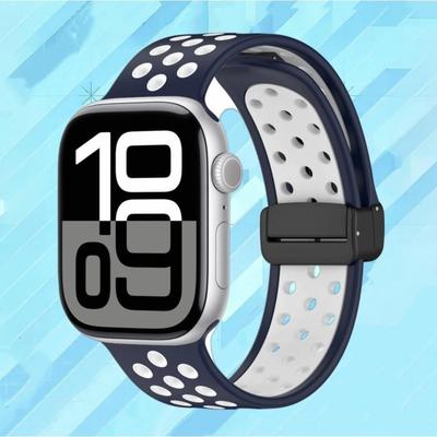 Silicone Strap For Apple Watch Band 45mm 41mm 46mm 42mm 44mm 40mm 49mm Magnetic Bracelet iWatch Series 10 9 SE Ultra 2 8 7 6 5