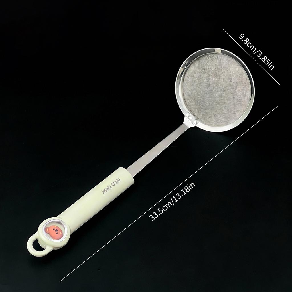 304 Stainless Steel Residue Filter Long Handle Skimmer Spoon Multifunctional Food Strainer Mesh Spoon Colander Kitchen Utensils