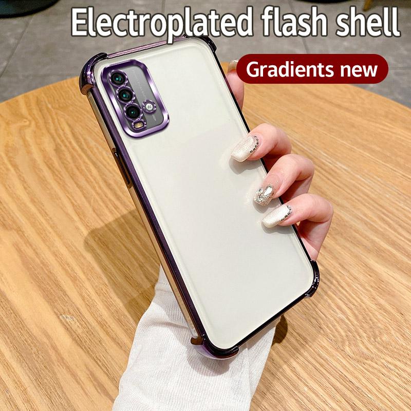 For Redmi 9T Case Redmi 9T Cover Redmi 9T Phone Case Bumper Shockproof Protect Cover Clear Electroplate