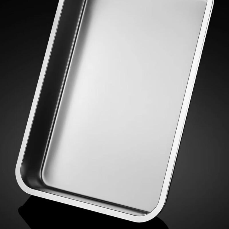 ZISIZ Rechteckige Edelstahl-Lebensmittelpfanne