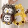 New Durable High Quality Soft Owl Chenille Hand Towel Hanging Fluffy Chenille Towel Owl Design Super Absorbent Funny Hand Towel