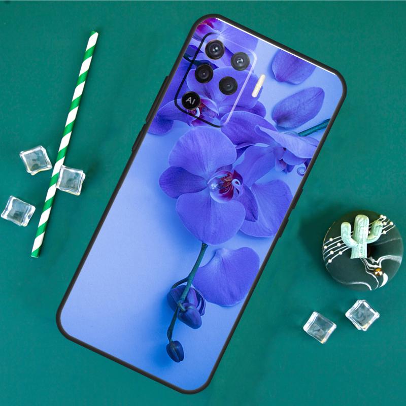 Orchid Flowers Colorful Phone Case For Oppo A18 A38 A58 A78 A98 A40 A60 A80 A91 A15 A17 A74 A94 A54 A57S A16 A76 A96