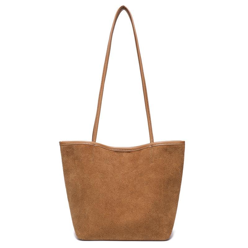 Tote Bag Women's New Autumn Large-capacity Leather Women's Bag Frosted Cowhide Commuter Versatile Underarm Shoulder Bag