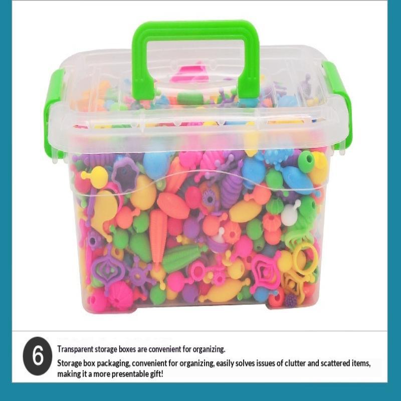 Children's DIY Bead Jewelry Making Kit Beginner Friendly Craft Set for Girls Make Necklace Bracelet Ring Art Craft Gift