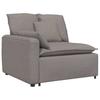 Modular Sofa with Footstool and Cushions Taupe