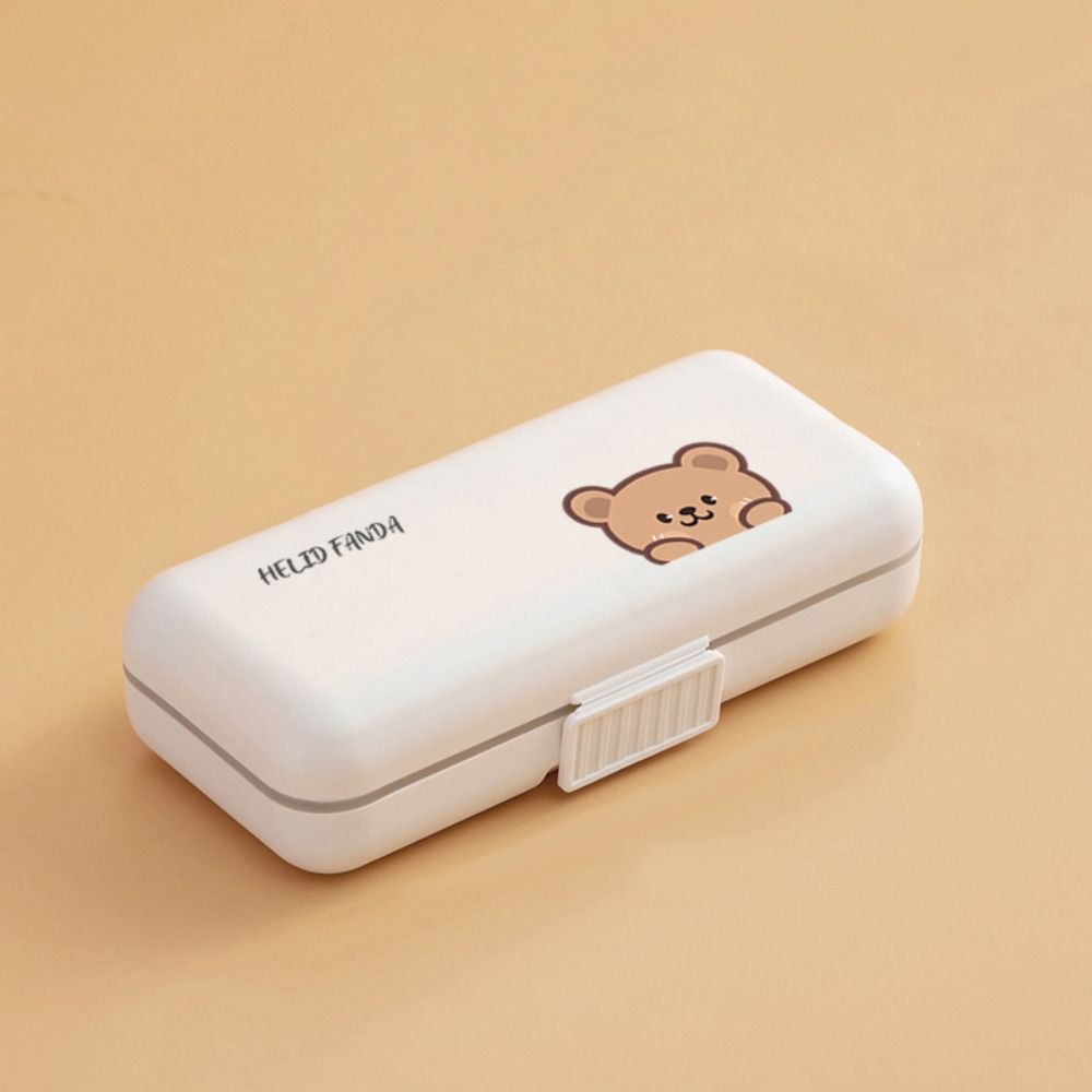 Plastic Pill Storage Box Sealed Medicine Box Cute Pill Organizer