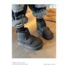 Korean Casual Simple Children's Snow Boots New Winter Girls Piled Thickened Cotton Shoes Waterproof Soft Sole Cotton