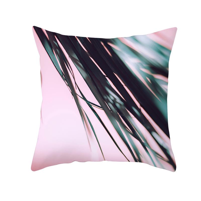 

Light-colored Tropical Plants Summer Home Supplies Shopee Home Decoration Peach Skin Pillowcase Cushion 45 * 45Cm (without pillow core)