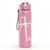 1PC Soft Light Script Signature Sketch Print 750ml Color Plastic Sports Water Bottle Leakproof Flip Straw Lid Suitable for Sports Office Home Use