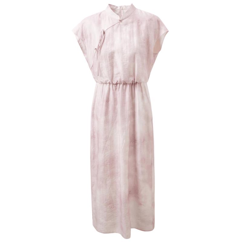 Sancai New Chinese Style Tencel Maxi Dress M