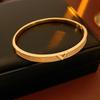 Gourd Hollow Gold-Plated Zircon Bangle - Chinese Style Luxury Fashion Bracelet