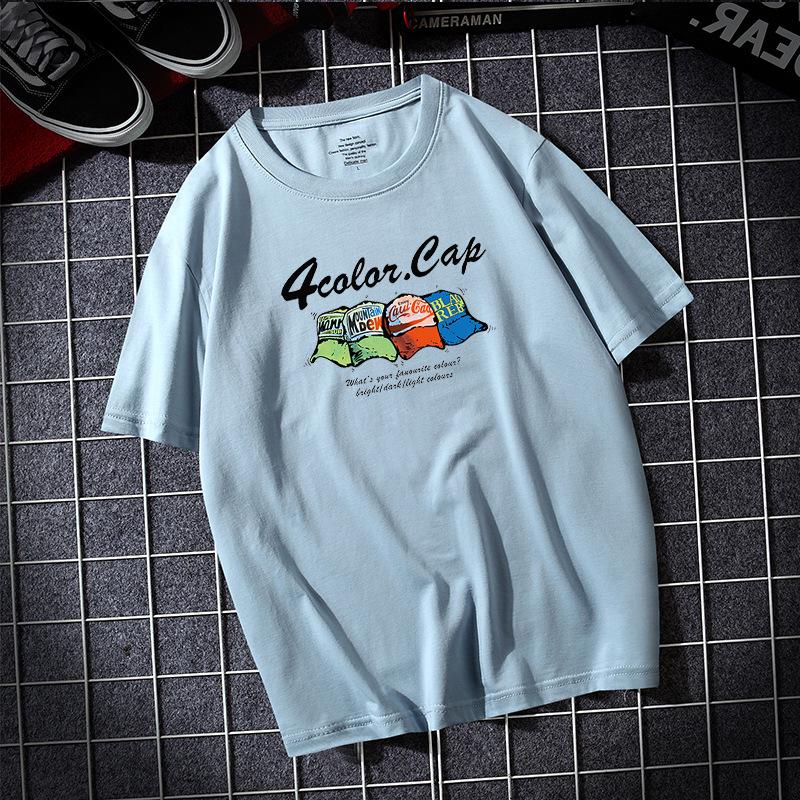 S-6XL Large Size Mens Short Sleeves T-shirt 100% Cotton Round Neck Casual Tee